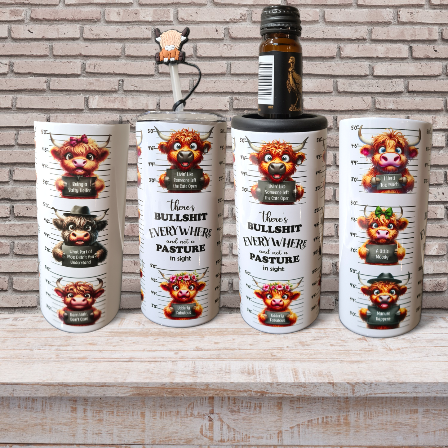 Bullshit Everywhere Tumbler/Bottle holder Horsin Around Designs