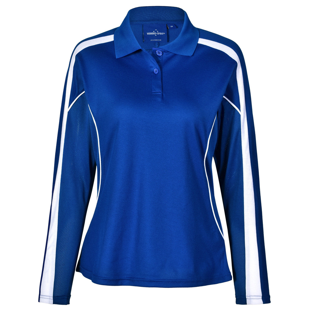 Knights Equestrian Polo Shirt - Long Sleeve Women's 2 Tone Knights Equestrian