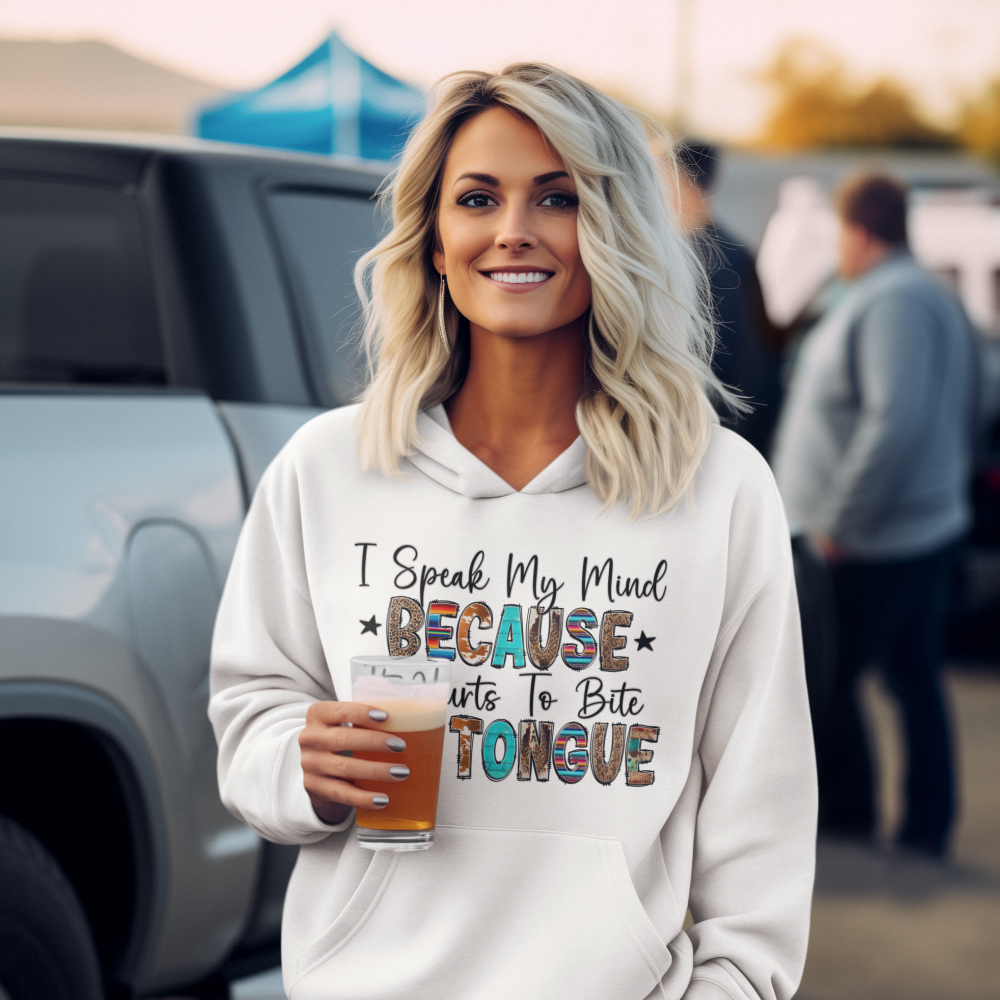 I Speak my Mind Hoodie Horsin Around Designs